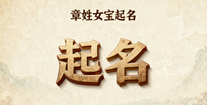 好聽的章姓女寶寶名字大全