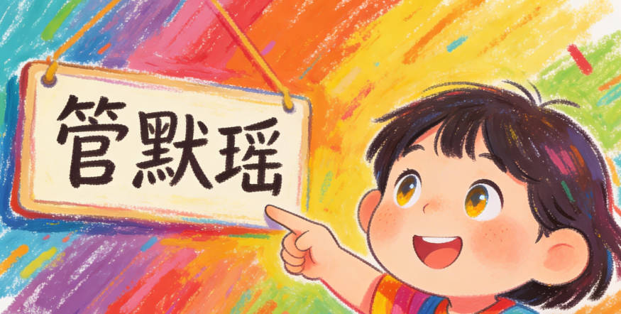 管默瑤，讀起來抑揚(yáng)頓挫，既有韻律美又獨(dú)特