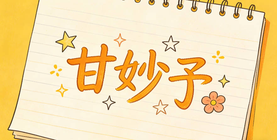 甘妙予，既不大眾也不小眾，寓意還積極