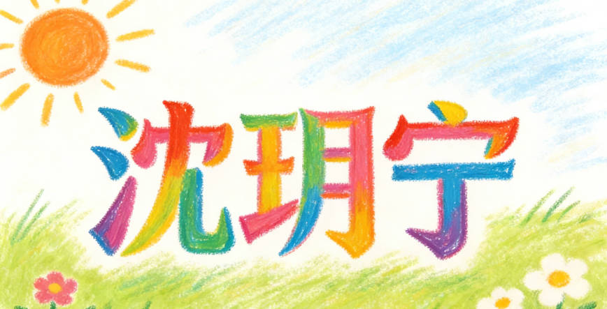 沈玥寧，玥是神珠（具象的福氣），寧是安寧（抽象的健康）