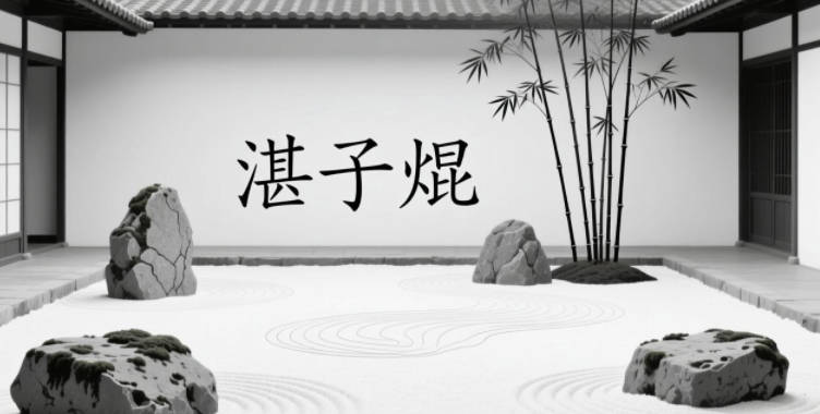 湛子焜，子表示君子，焜表示光明