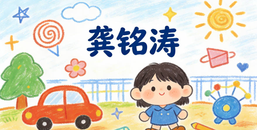 龔銘濤，銘是銘記、感恩，濤是波瀾壯闊