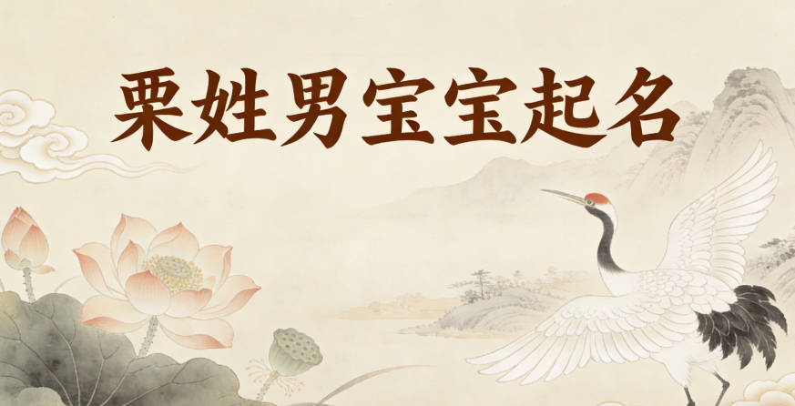 栗姓男寶寶起名順口響亮