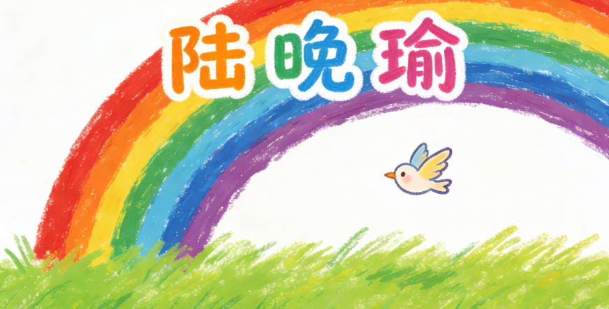 陸晚瑜，瑜是經典的美玉意象，晚是現代感的字，既沉穩大氣