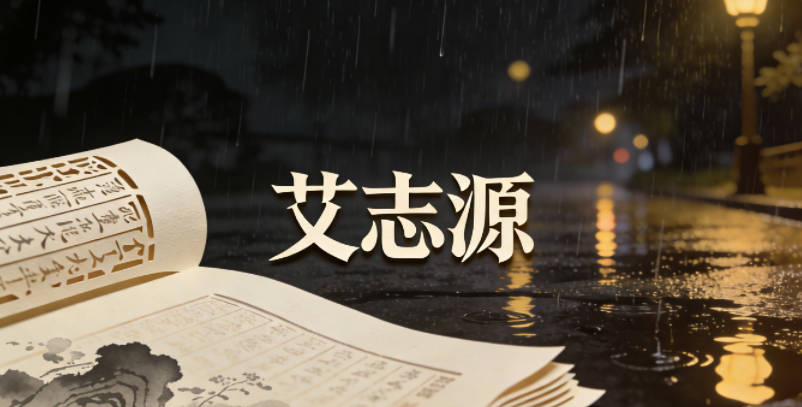 艾志源，志指堅定志向，源指不忘初心