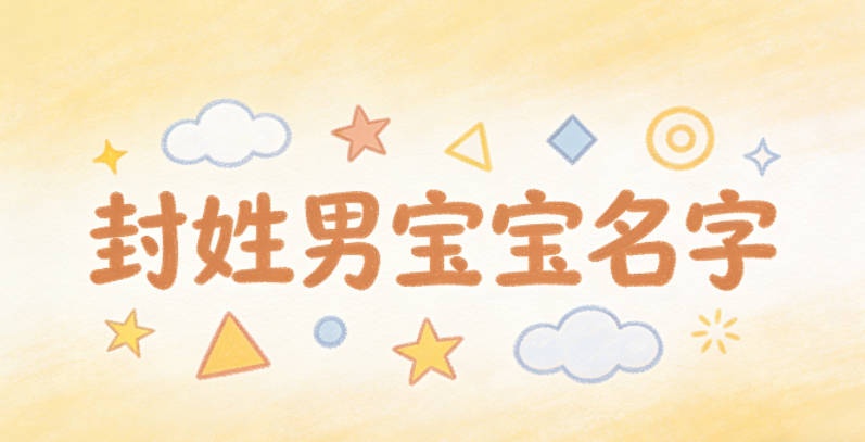 適合封姓男寶寶的名字及含義