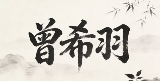 曾希羽，希指希冀，羽指羽翼