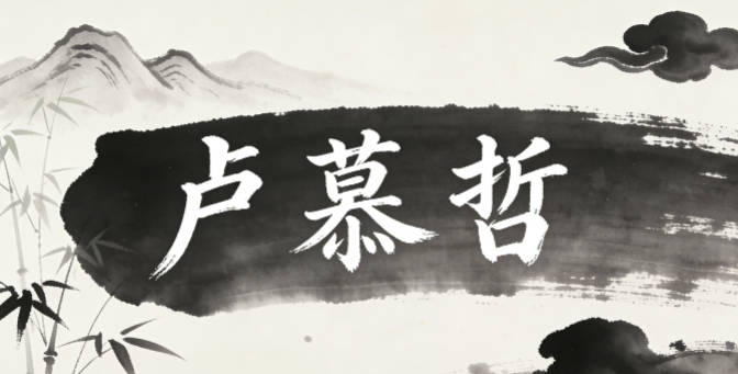 盧慕哲,慕是向往,哲是智慧